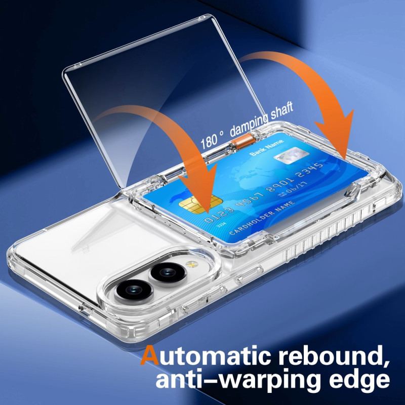Coque Samsung Galaxy S25 Edge Transparente et Porte-Cartes