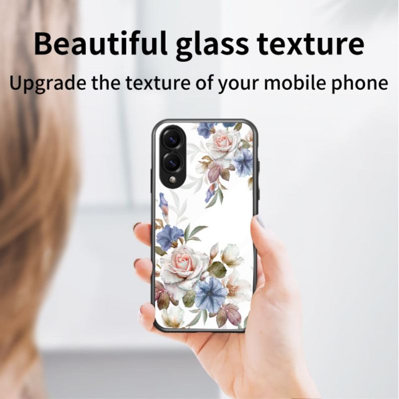Coque Samsung Galaxy S25 Edge Verre Trempé Motif Floral