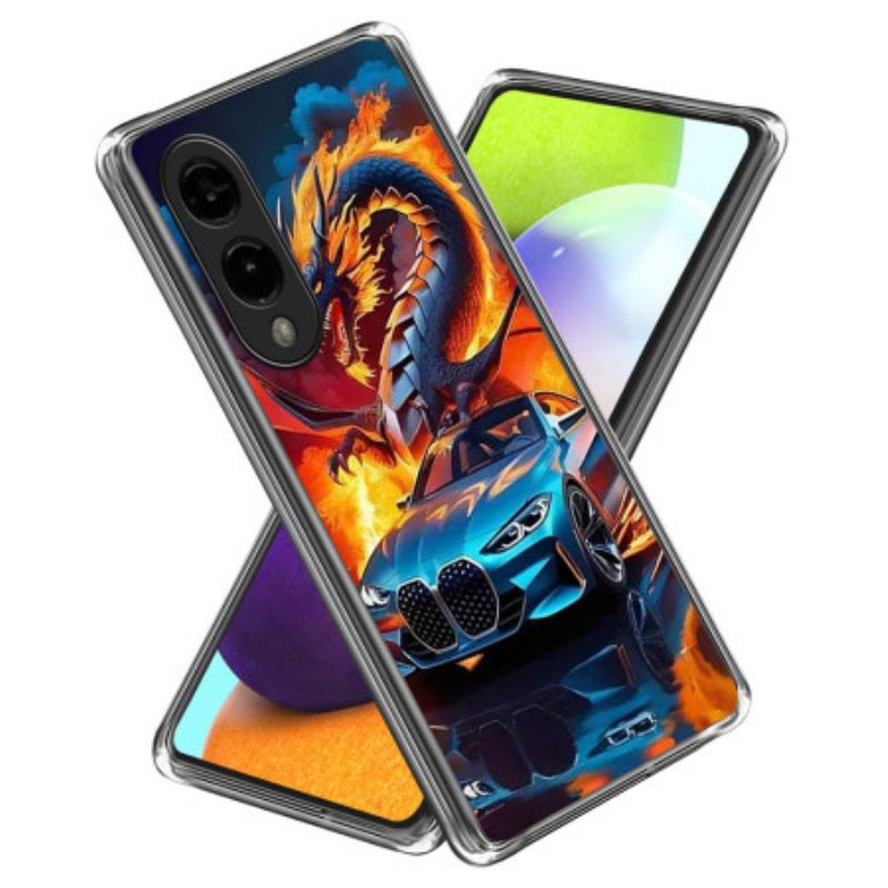 Coque Samsung Galaxy S25 Edge Voiture de Sport Dragon