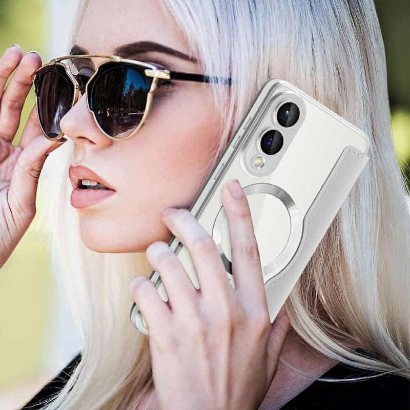 Flip Cover Samsung Galaxy S25 Edge Compatible MagSafe Matelassée