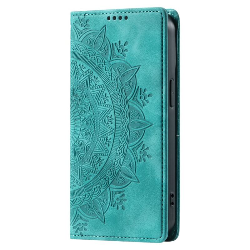 Flip Cover Samsung Galaxy S25 Edge Effet Daim Mandala