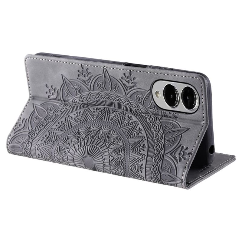 Flip Cover Samsung Galaxy S25 Edge Effet Daim Mandala