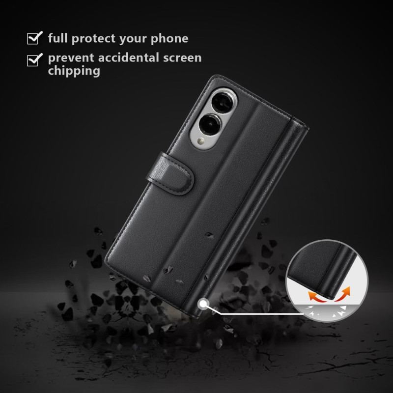 Housse Samsung Galaxy S25 Edge Cuir Véritable