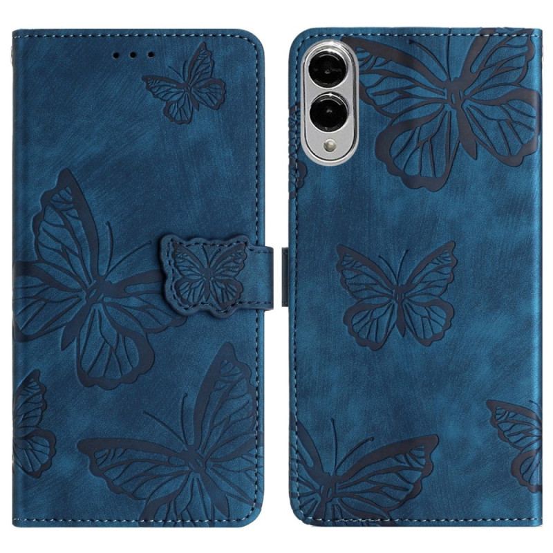 Housse Samsung Galaxy S25 Edge Effet Daim Papillons