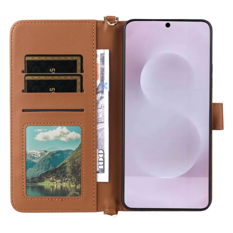 Housse Samsung Galaxy S25 Edge Matelassée avec Lanière et Bandoulière