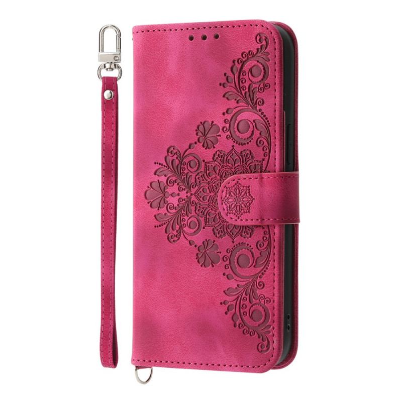 Housse Samsung Galaxy S25 Edge Motif Floral et Sangles