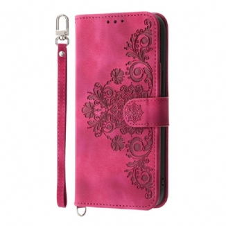 Housse Samsung Galaxy S25 Edge Motif Floral et Sangles