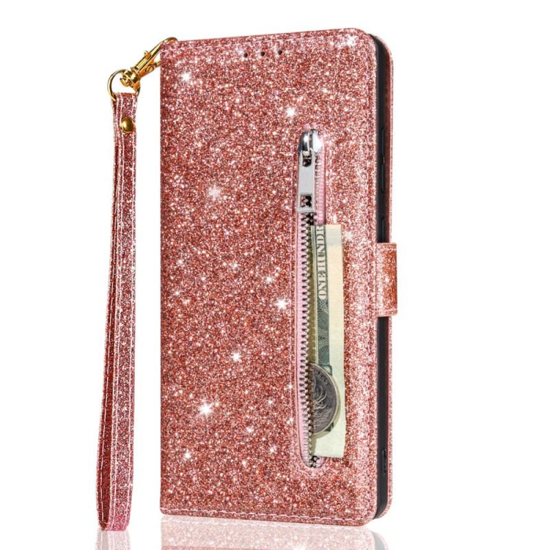 Housse Samsung Galaxy S25 Edge Portefeuille Paillettes