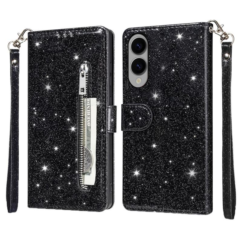 Housse Samsung Galaxy S25 Edge Portefeuille Paillettes