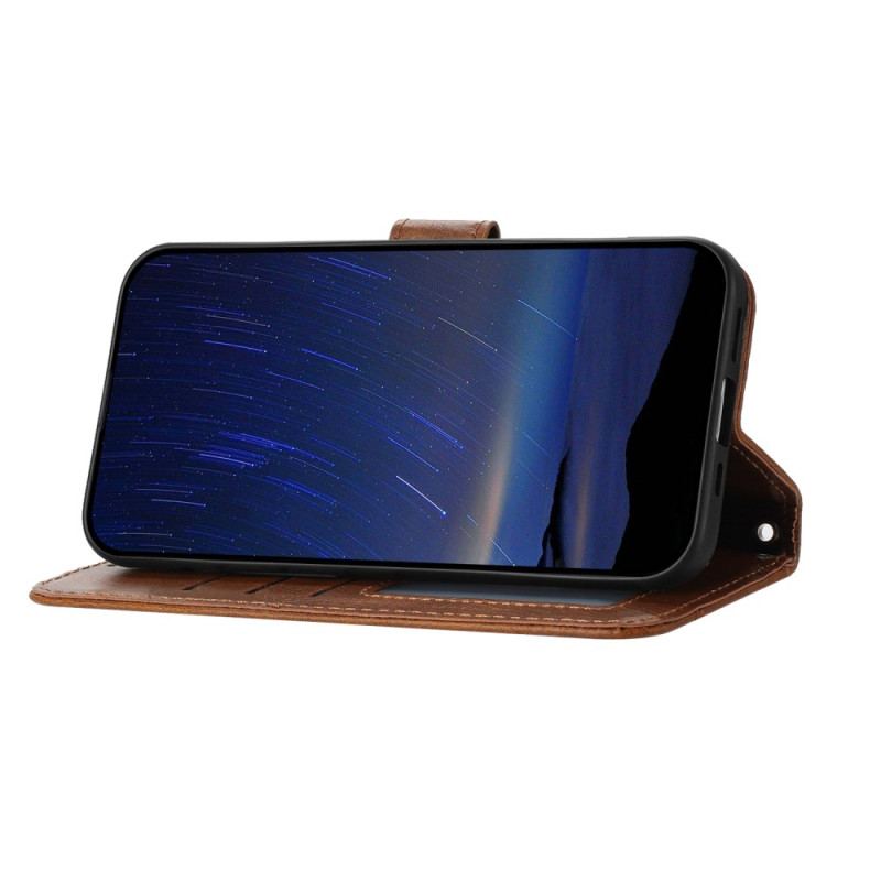 Housse Samsung Galaxy S25 Edge Portefeuille Vintage avec Lanière et Bandoulière