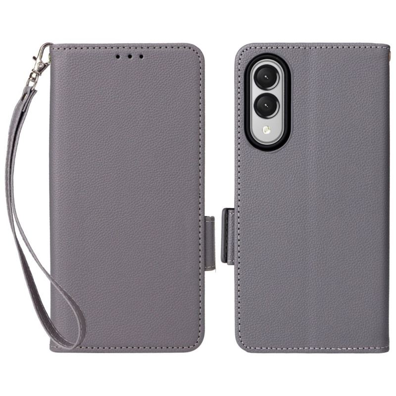 Housse Samsung Galaxy S25 Edge Simili Cuir à Lanière