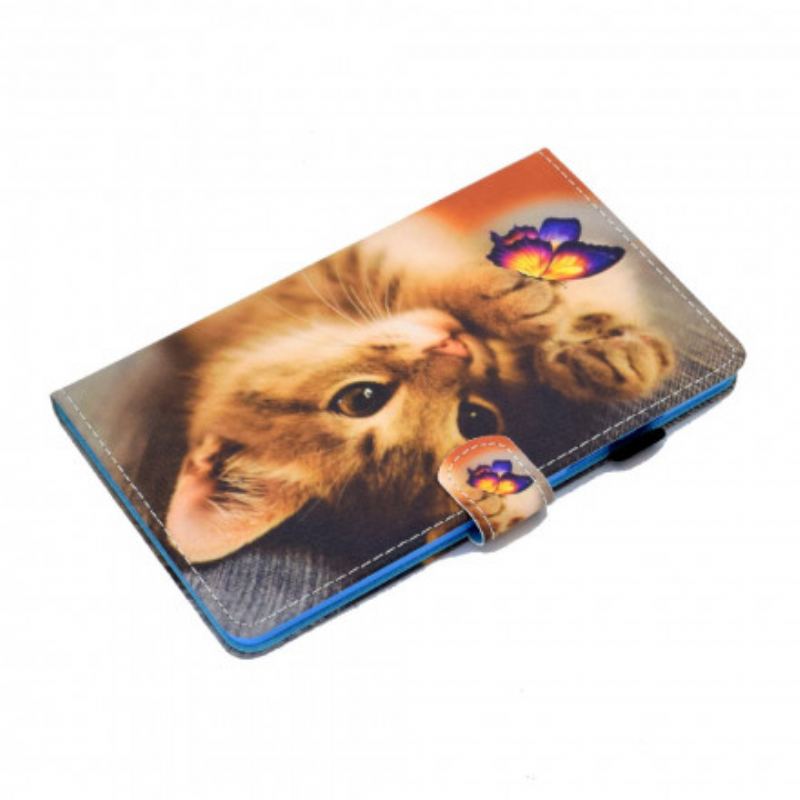 Housse Samsung Galaxy Tab A7 (2020) Mon Chaton et Papillon