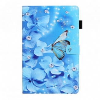 Housse Samsung Galaxy Tab A7 (2020) Papillons Diamants