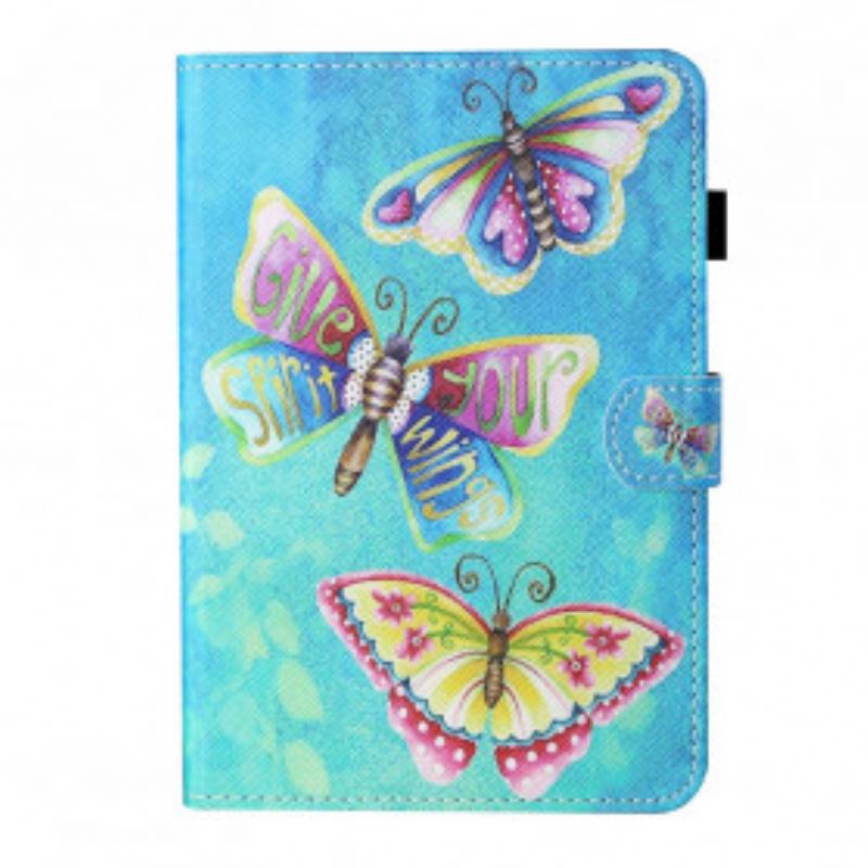 Housse Samsung Galaxy Tab A7 (2020) Papillons Multicolores