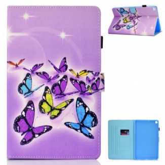 Housse Samsung Galaxy Tab A7 (2020) Papillons Peints