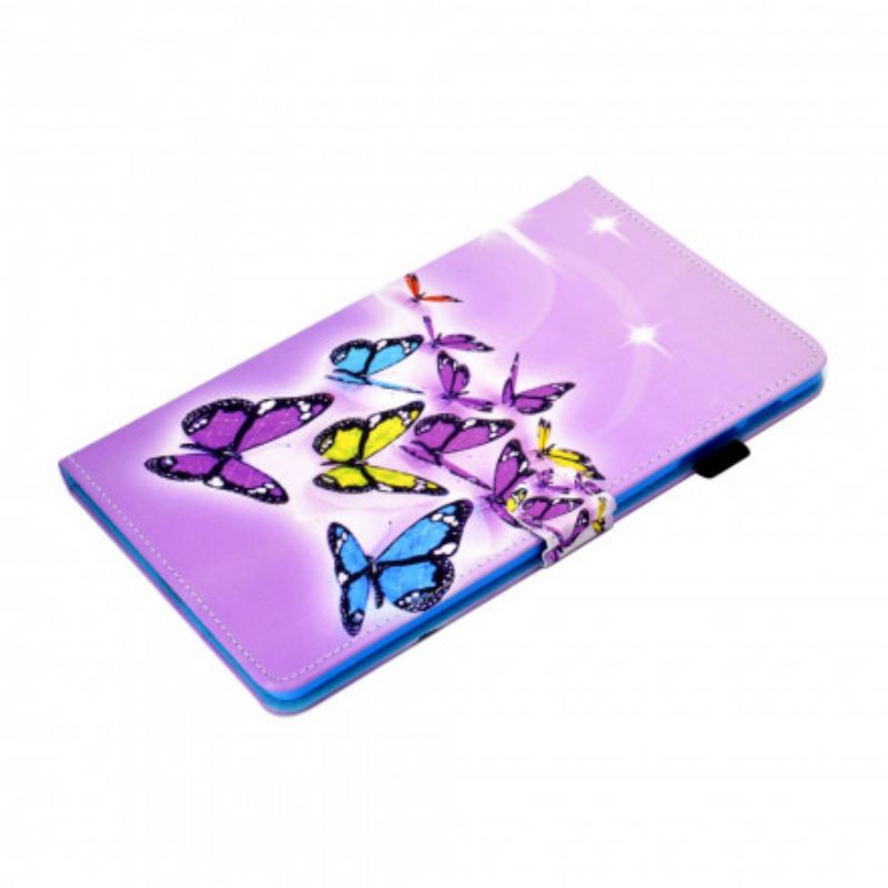 Housse Samsung Galaxy Tab A7 (2020) Papillons Peints
