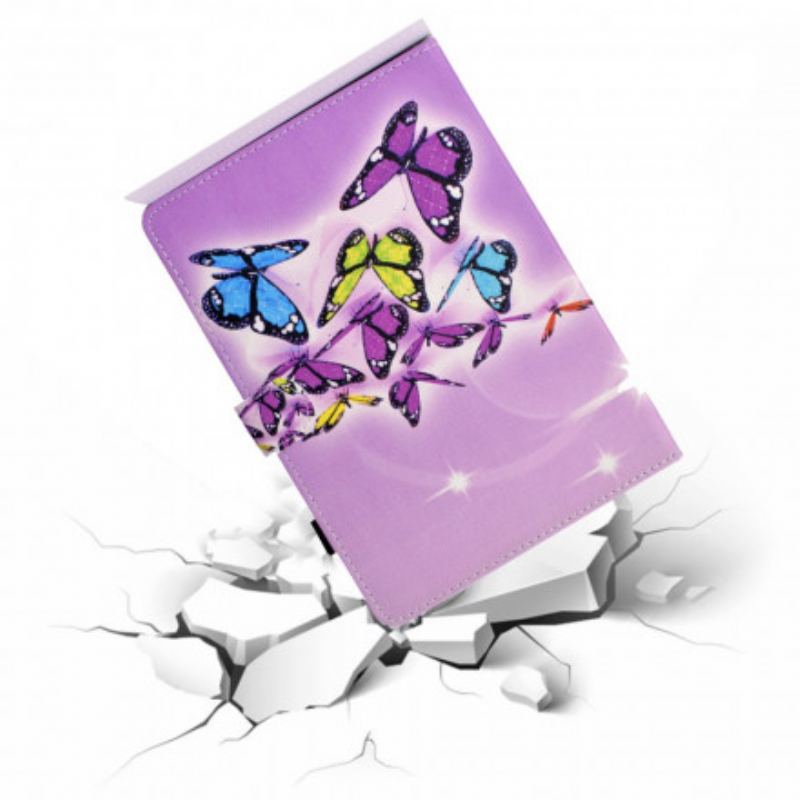 Housse Samsung Galaxy Tab A7 (2020) Papillons Peints