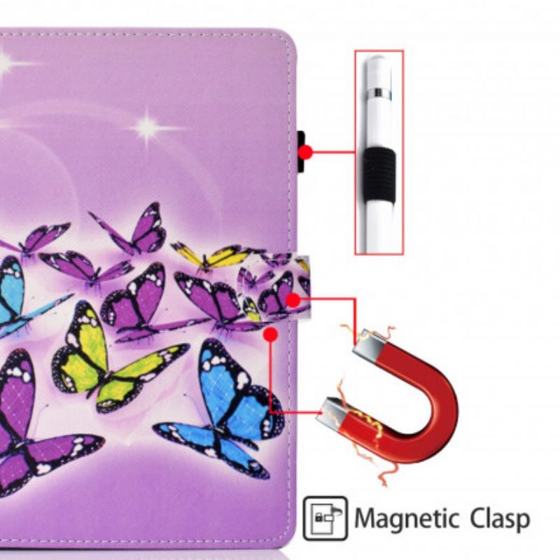 Housse Samsung Galaxy Tab A7 (2020) Papillons Peints