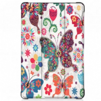 Smart Case Samsung Galaxy Tab A7 (2020) Renforcée Papillons et Fleurs