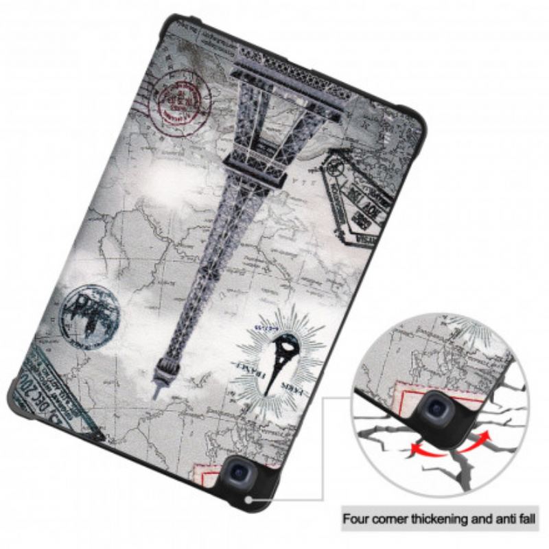 Smart Case Samsung Galaxy Tab A7 (2020) Renforcée Tour Eiffel
