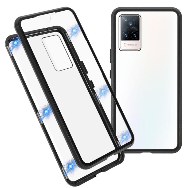Coque Vivo V21 5G Deux Cotés Magnétique Verre Trempé et Métal