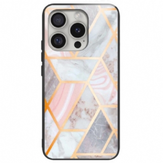 Coque iPhone 16 Pro Max Verre Trempé Marbre Rose