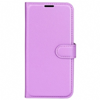 Housse iPhone 16 Pro Max Simili Cuir Litchi Classique