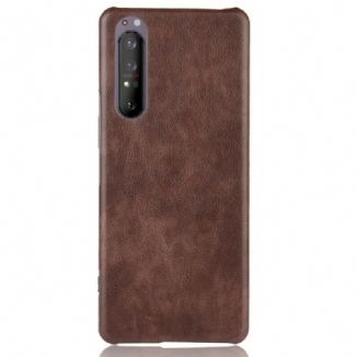 Coque Sony Xperia 1 II Effet Cuir Litchi