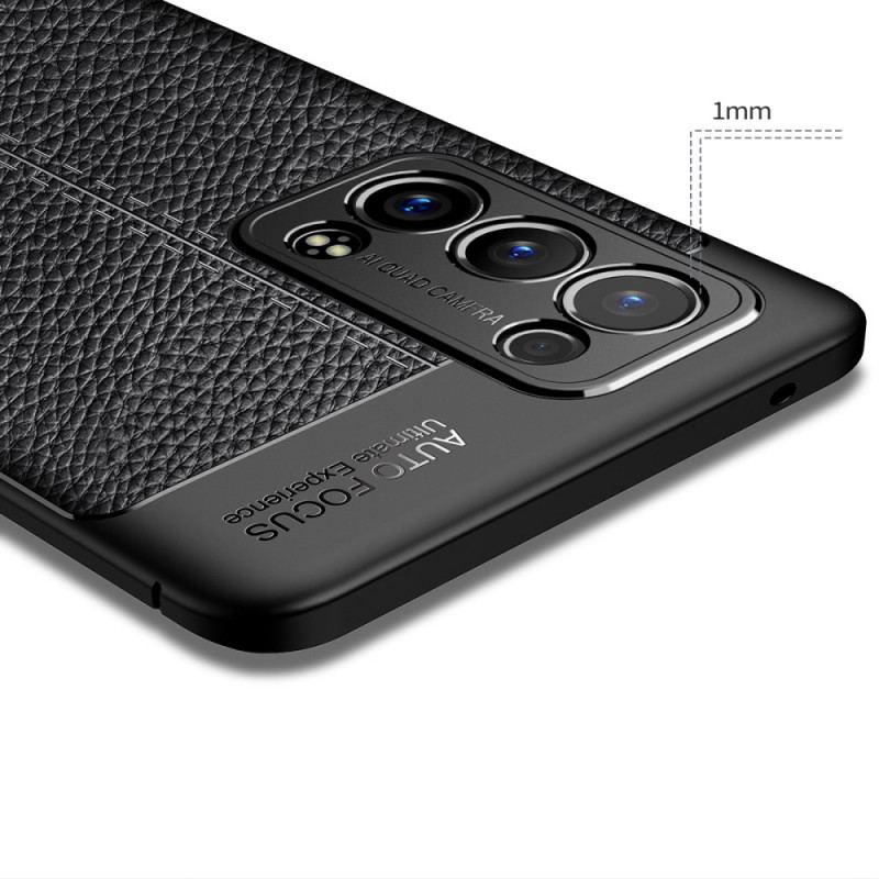 Coque Oppo Reno 6 Pro 5G Cuir Litchi Double Line