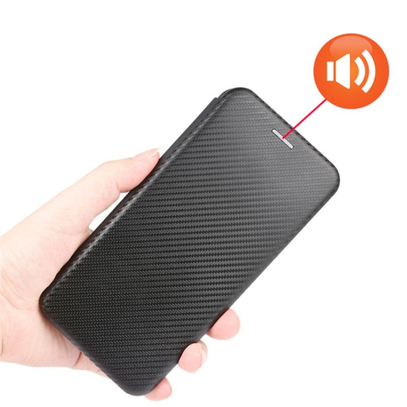 Flip Cover Oppo Reno 6 Pro 5G Fibre de Carbone et Sangle