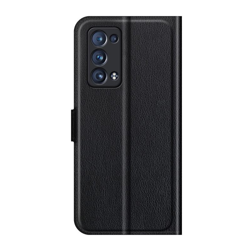 Housse Oppo Reno 6 Pro 5G Classique Texture Litchi