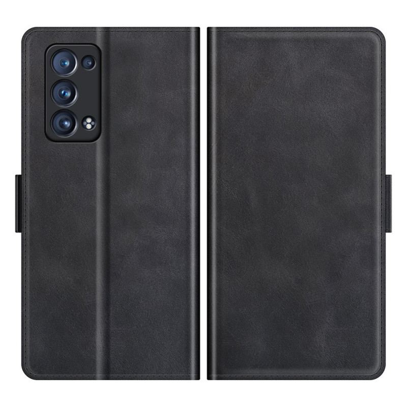 Housse Oppo Reno 6 Pro 5G Skin-Touch Douceur Fermoir Double