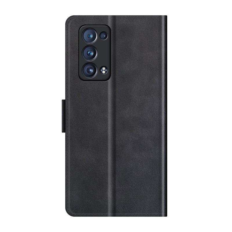 Housse Oppo Reno 6 Pro 5G Skin-Touch Douceur Fermoir Double