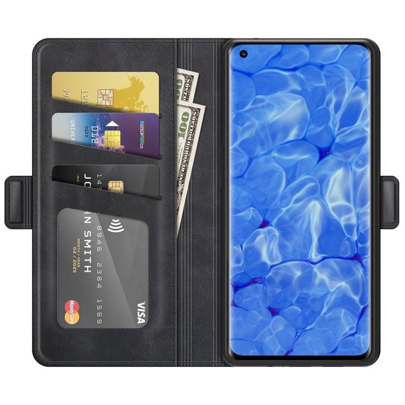 Housse Oppo Reno 6 Pro 5G Skin-Touch Douceur Fermoir Double