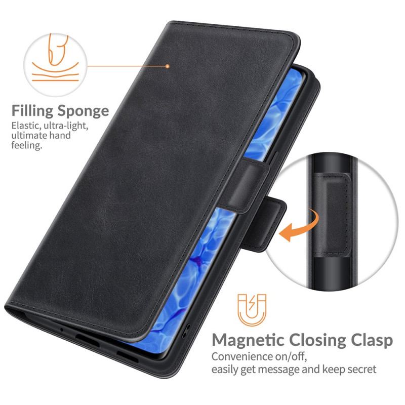 Housse Oppo Reno 6 Pro 5G Skin-Touch Douceur Fermoir Double