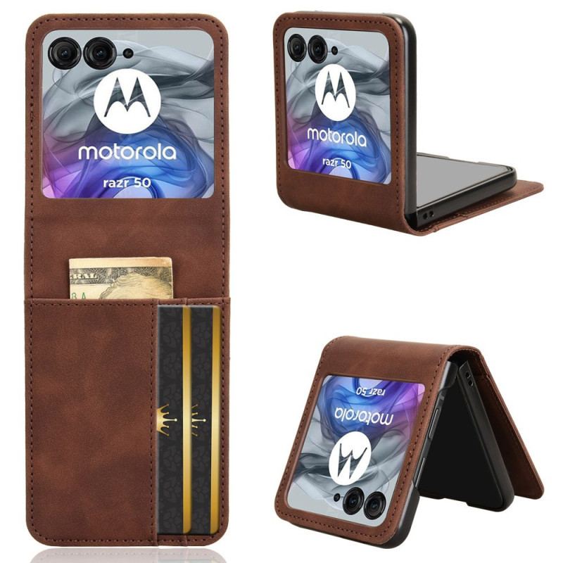 Coque Motorola Razr 50 5G Porte-Carte Simili Cuir