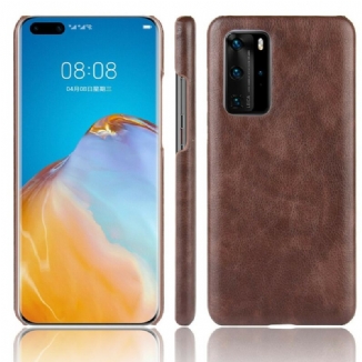 Coque Huawei P40 Pro Effet Cuir Litchi Performance