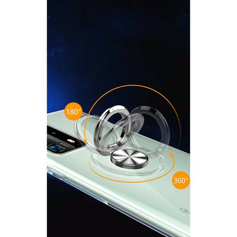 Coque Huawei P40 Pro Silicone Anneau Rotatif Métal