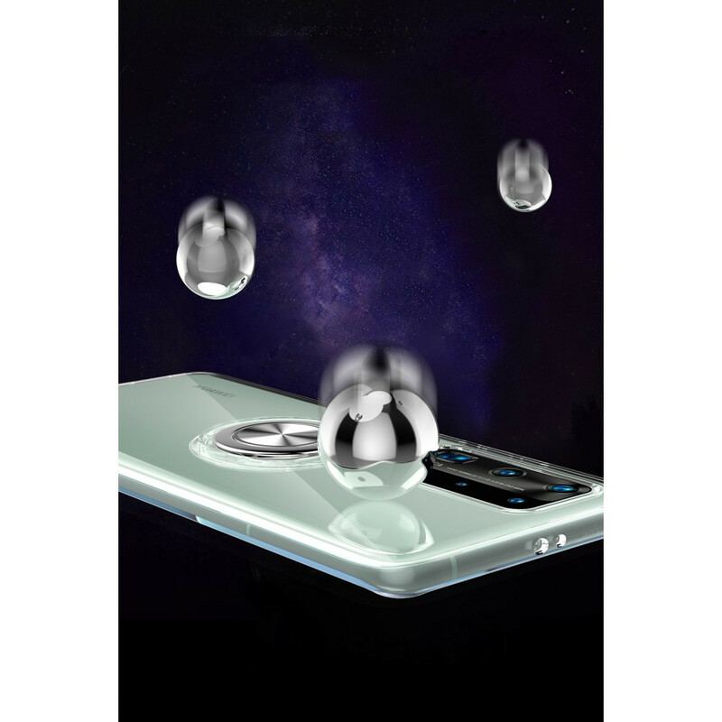 Coque Huawei P40 Pro Silicone Anneau Rotatif Métal
