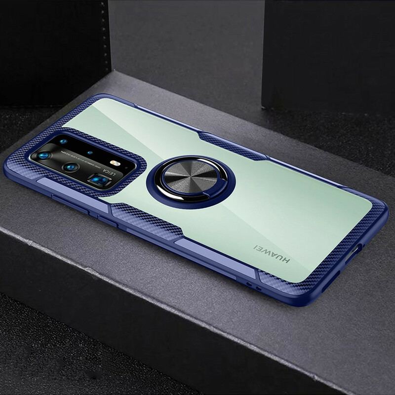 Coque Huawei P40 Pro Transparente Anneau Métal Premium