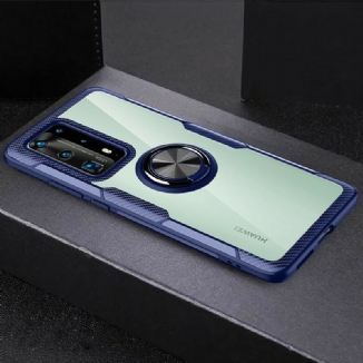 Coque Huawei P40 Pro Transparente Anneau Métal Premium