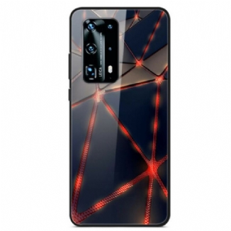 Coque Huawei P40 Pro Verre Trempé Rayon Rouge