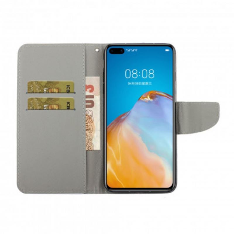 Housse Huawei P40 Pro Patchwork Mandalas avec Lanière