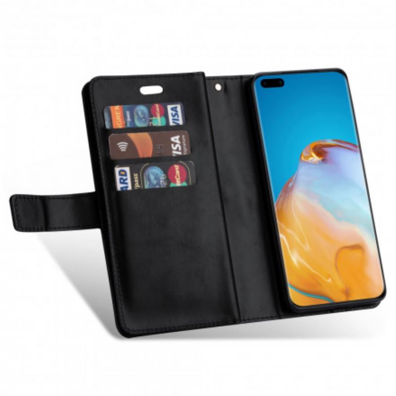 Housse Huawei P40 Pro Porte-Monnaie avec Lanière
