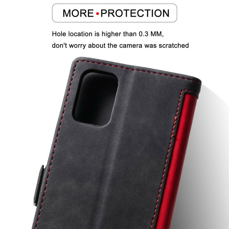 Housse Huawei P40 Pro Simili Cuir Bicolore Contours Renforcés
