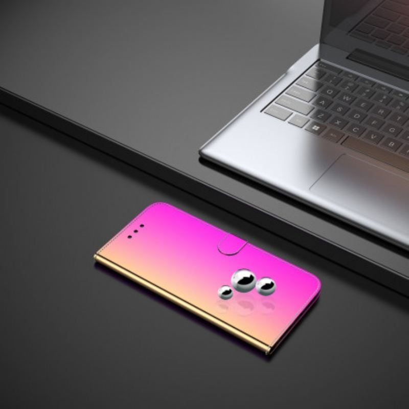 Housse Huawei P40 Pro Simili Cuir Couverture MIroir