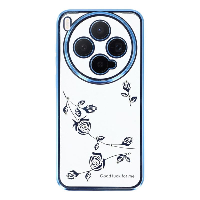 Coque Vivo X300 Strass et Design Floral KADEM