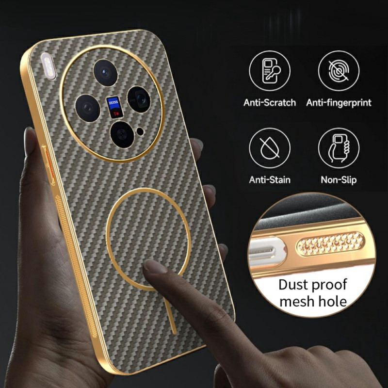 Coque Vivo X300 Texture Fibre de Carbone