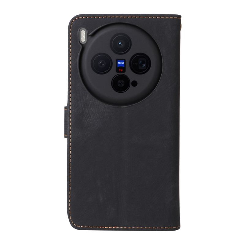 Housse Vivo X300 Effet Daim à Lanière