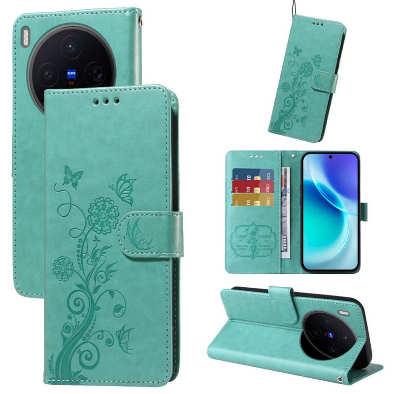 Housse Vivo X300 Motif Papillon et Floral
